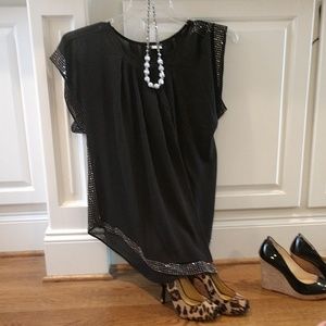 Solution- Sheer black top